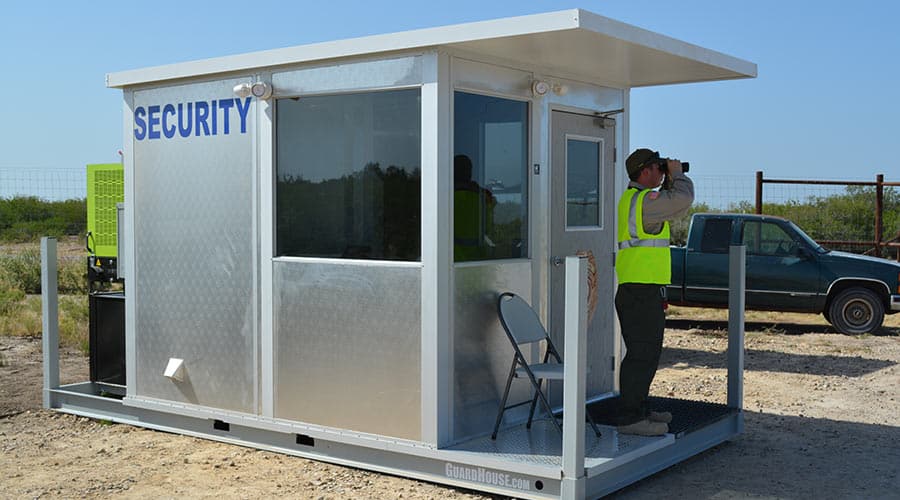 An operational security booth. Guardhouses and Guard Shacks by Allied Modular