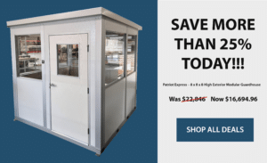 Patriot Express – 8′ x 8′ x 8′ High Integra 400 Exterior Modular Guardhouse