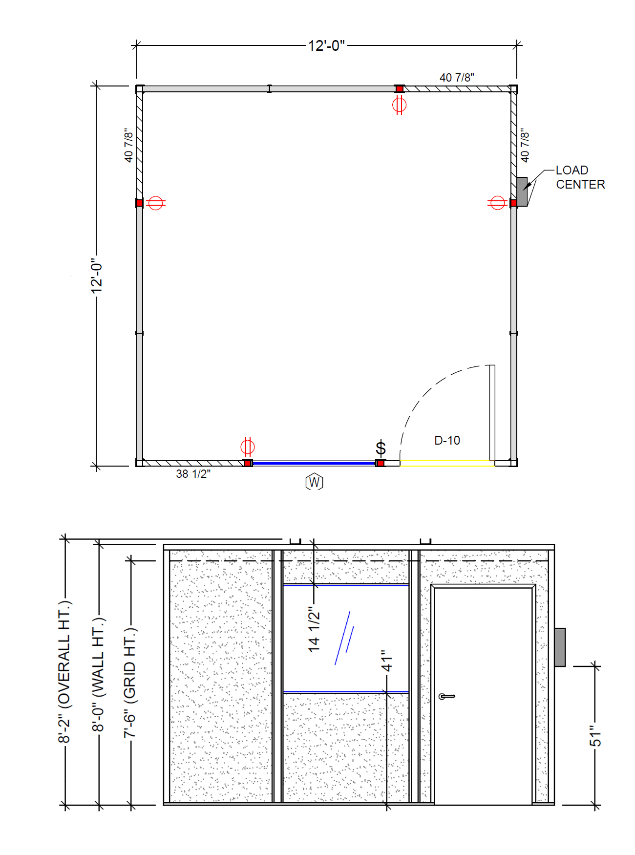 12x12 Oak Door modular office by allied modular