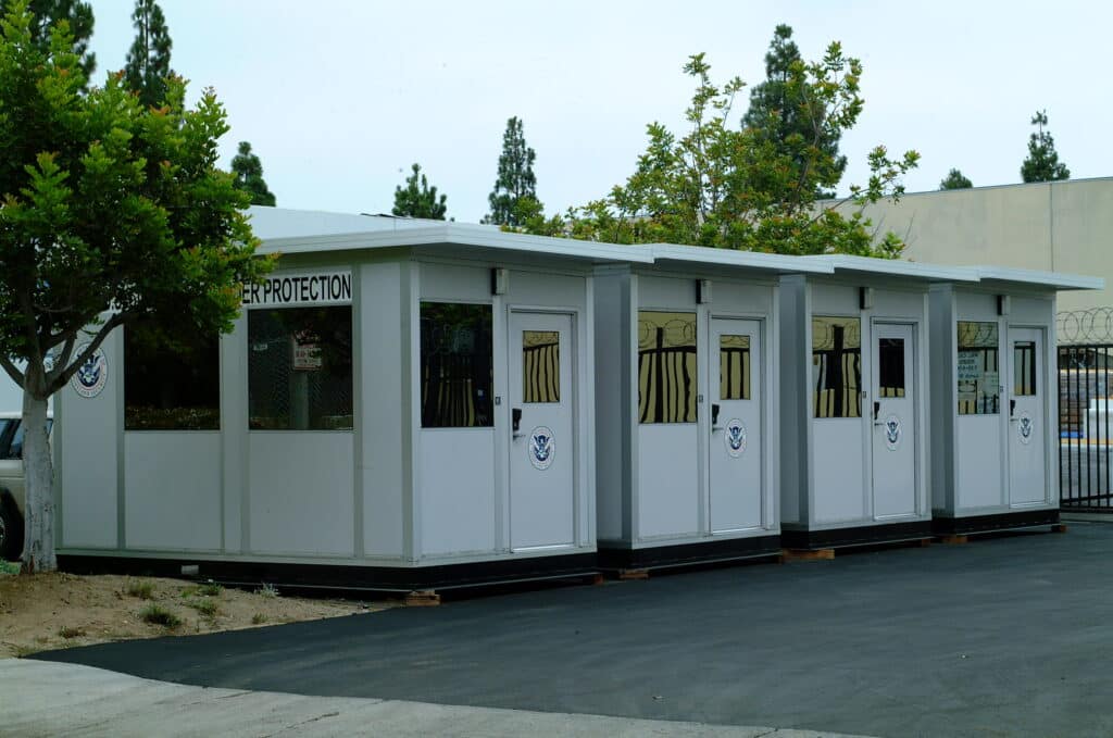 guard house guard shack guard booth made by allied modular - modular guardhouse vision tower