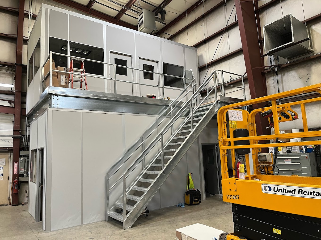 Industrial Mezzanine Office Space by Allied Modular modular buildings vision towers catwalks and mezzanines