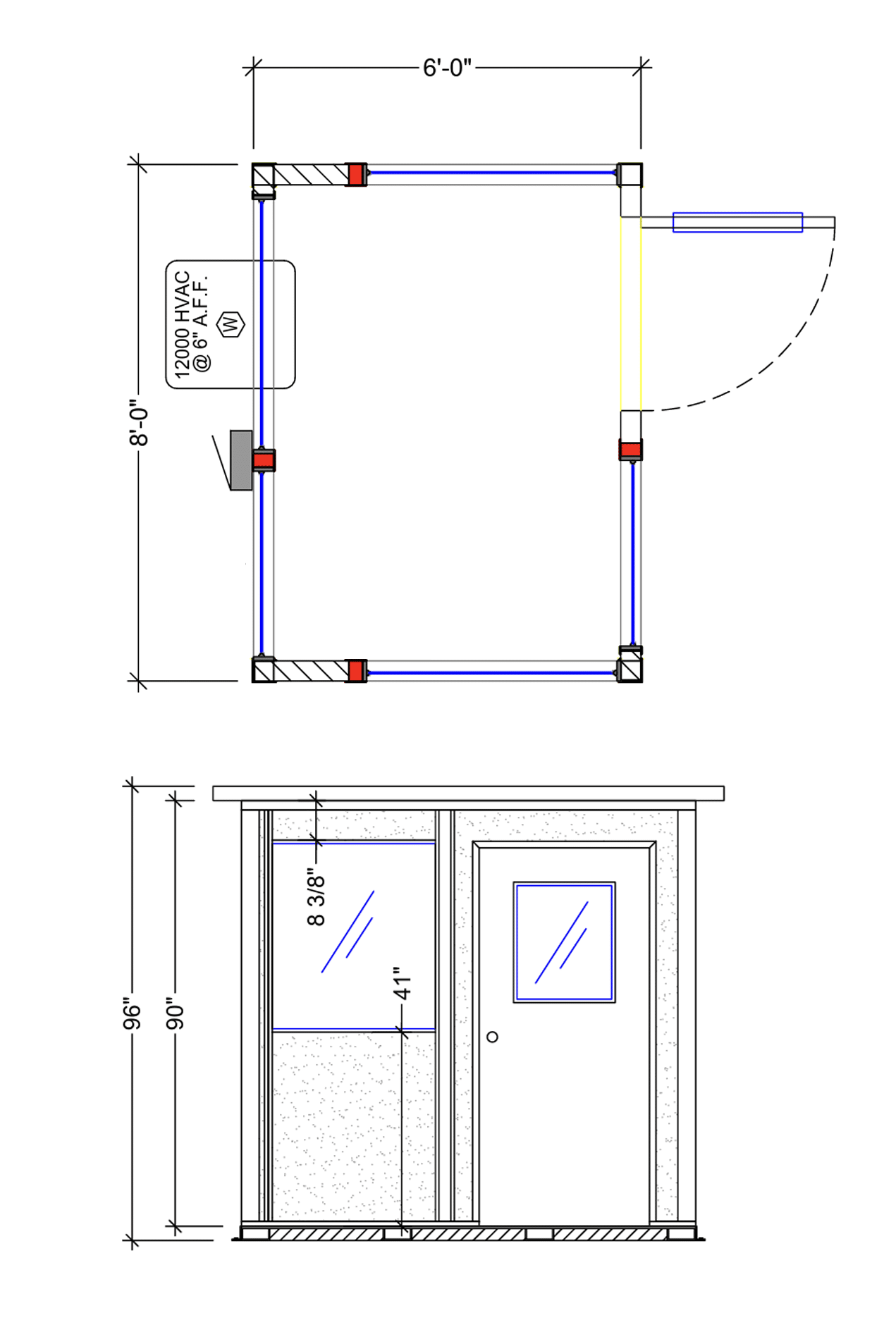 6x8 guardhouse blueprint by allied modular